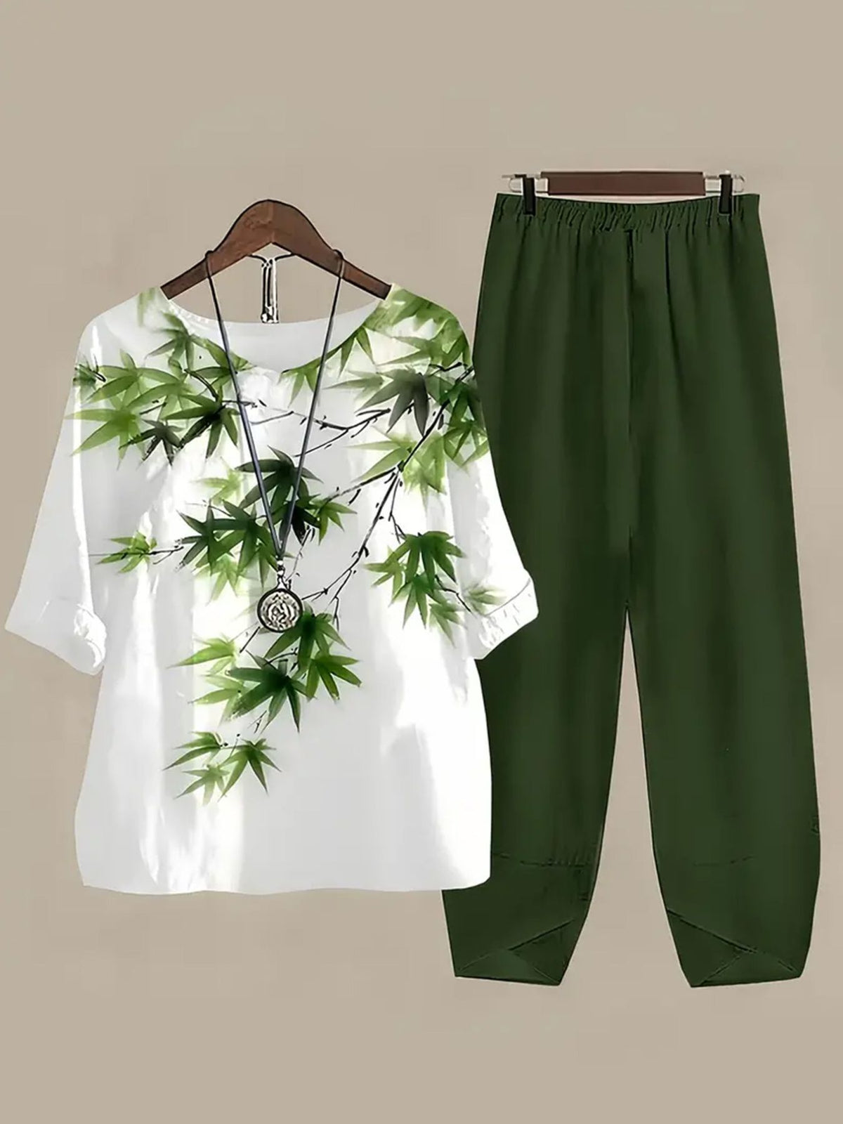Printed half sleeve top and pants final view