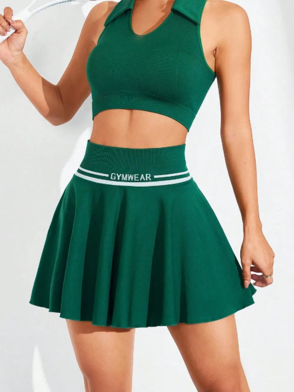 Ruched High Waist Mini Active Skirt - Fashorio