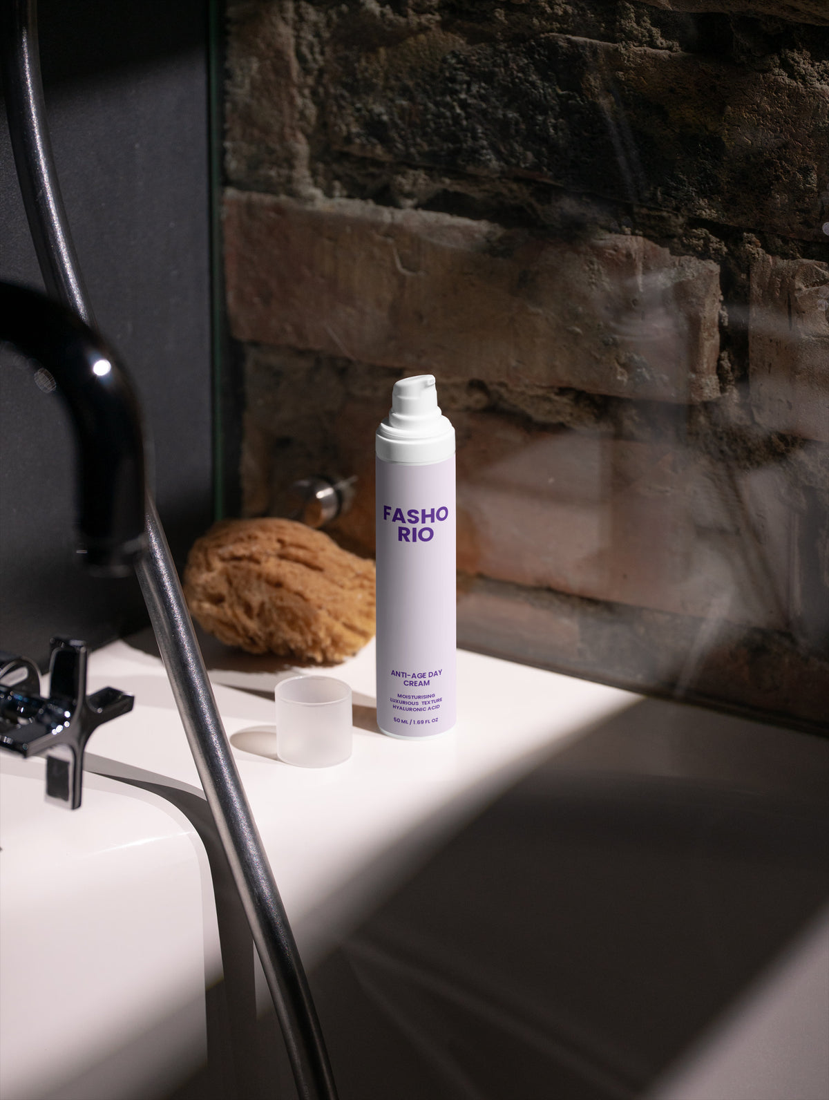 Anti age day cream open jar with rich cream