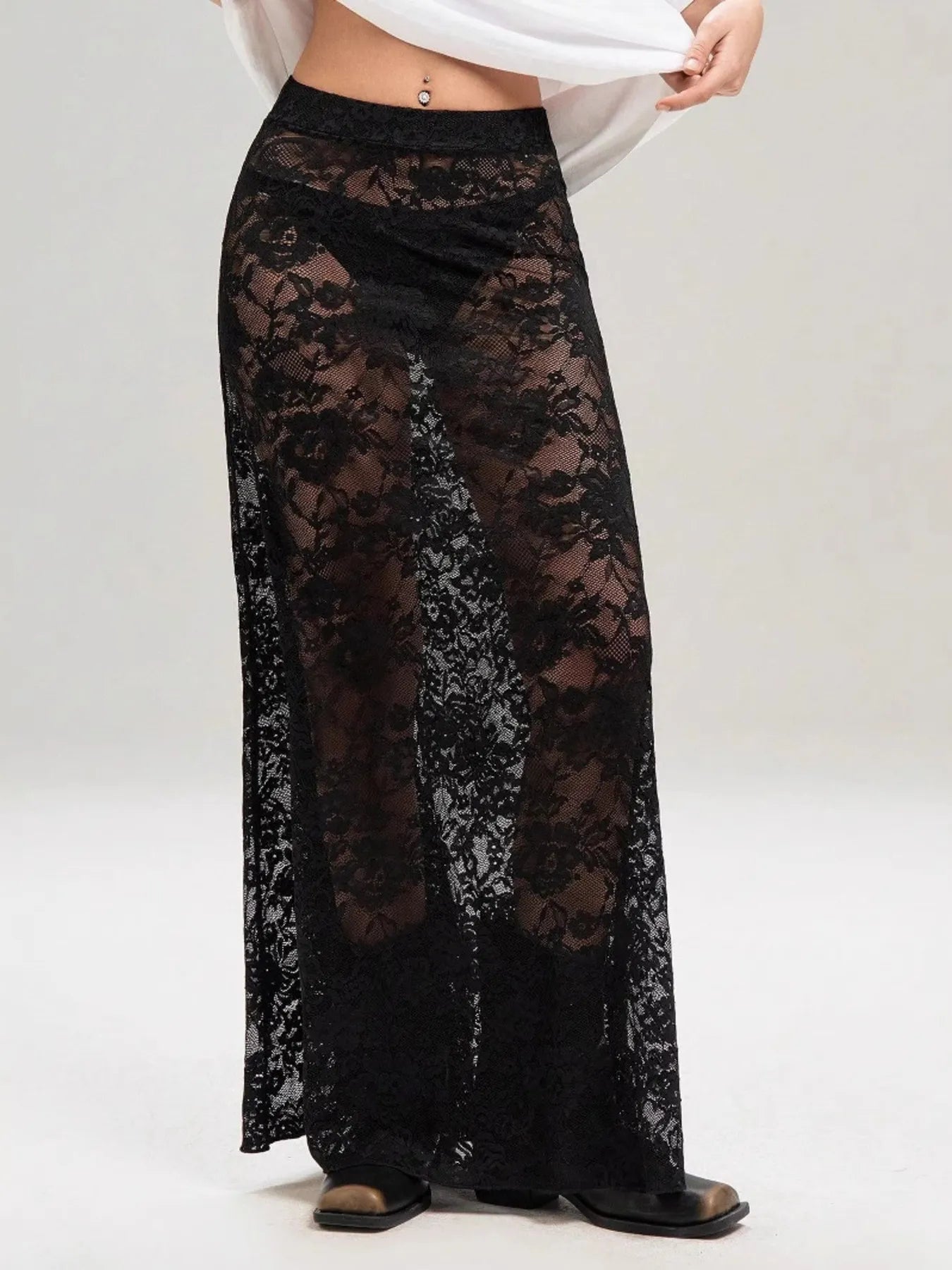 Lace Maxi Skirt - Fashorio