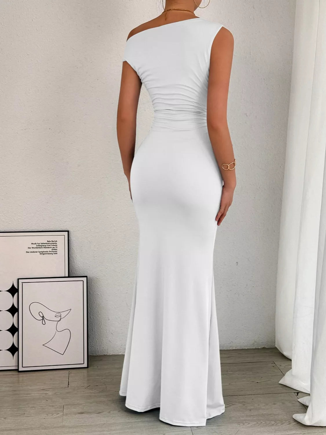 Ruched bodycon dress colour variation