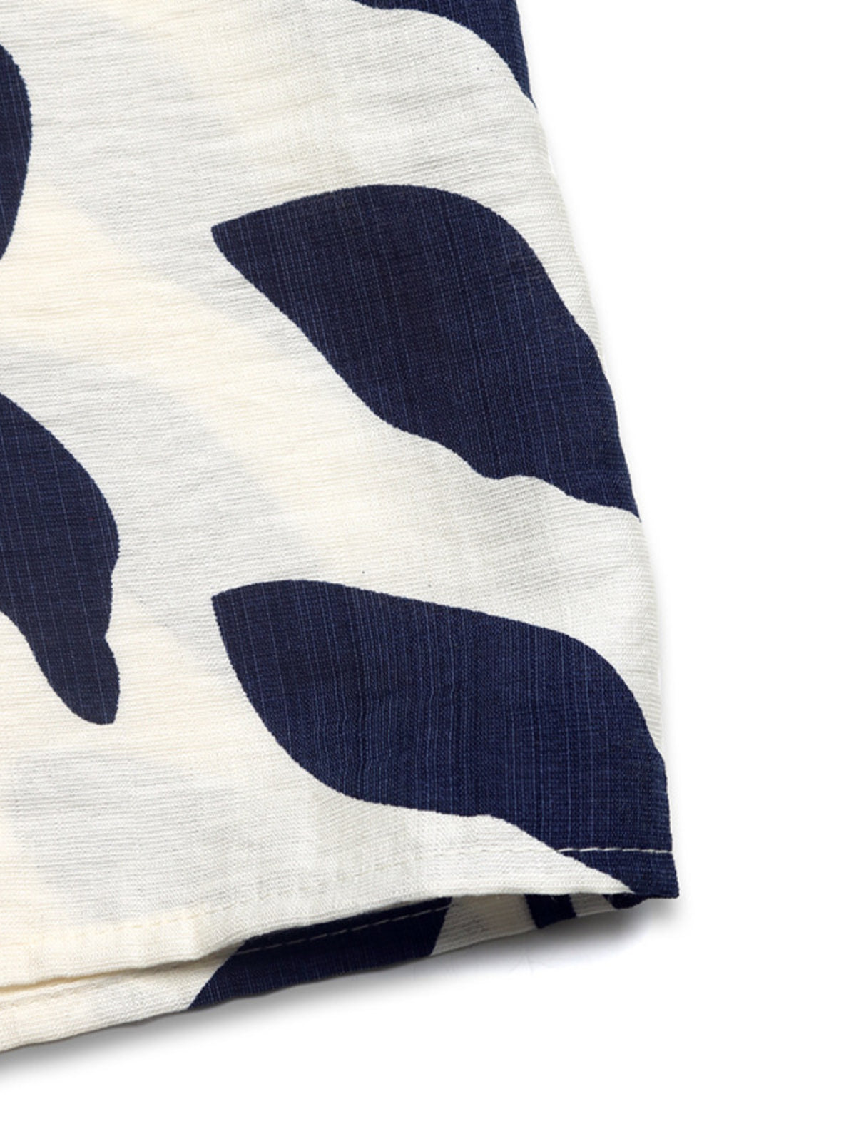 Full length view of the navy printed romper