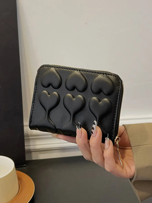 PU Leather Card Case Black One Size - Fashorio