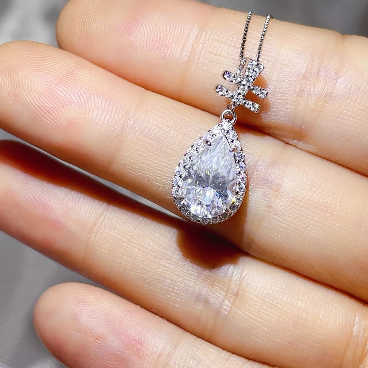 Starglow 3 carat moissanite pendant necklace in sterling silver