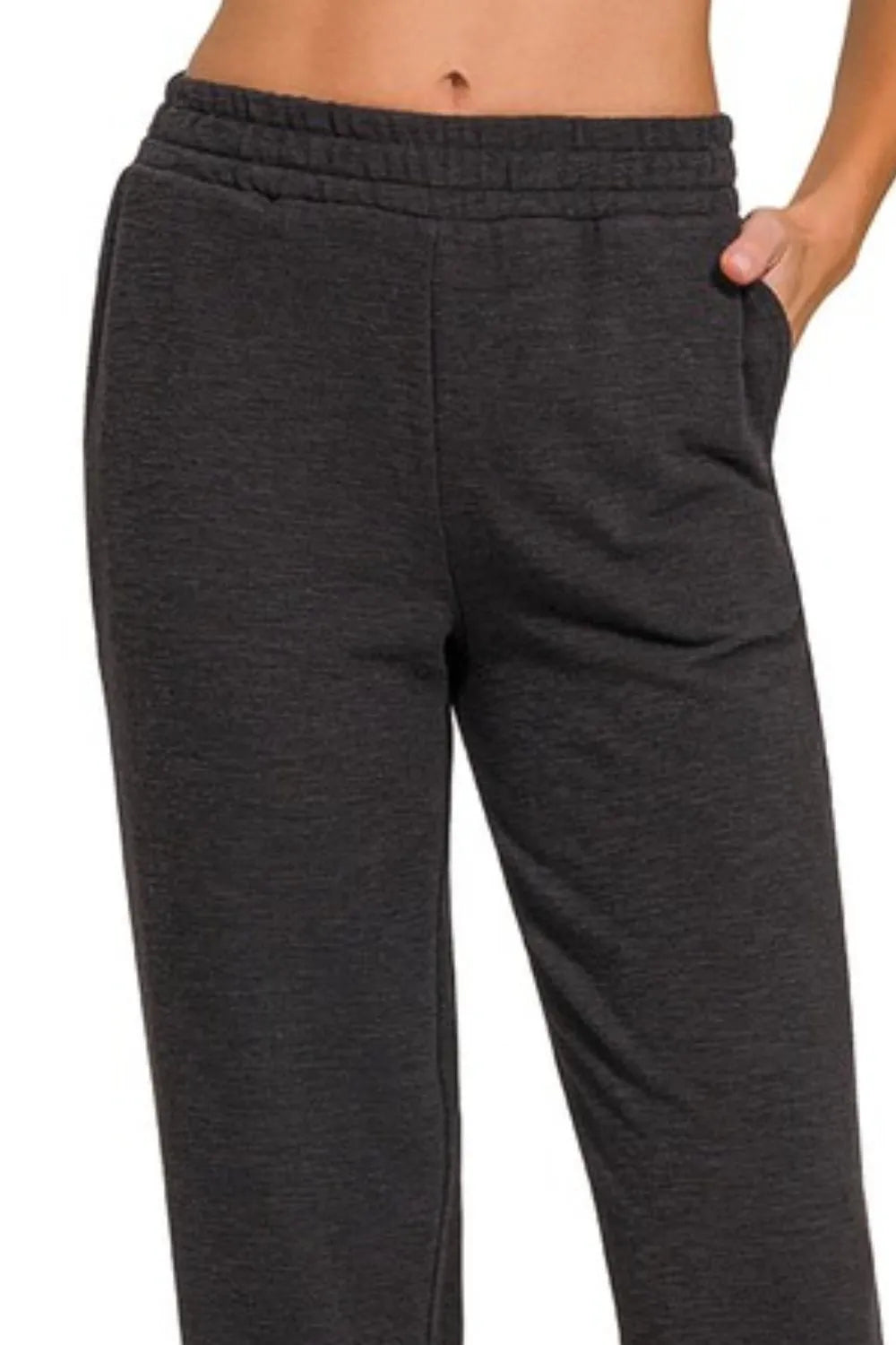 Zenana Cotton Slub Jogger Pants - Fashorio