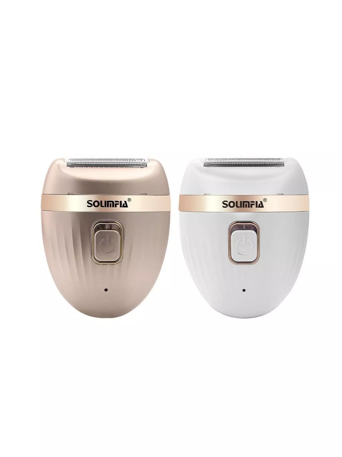 Rose gold portable waterproof epilator front view