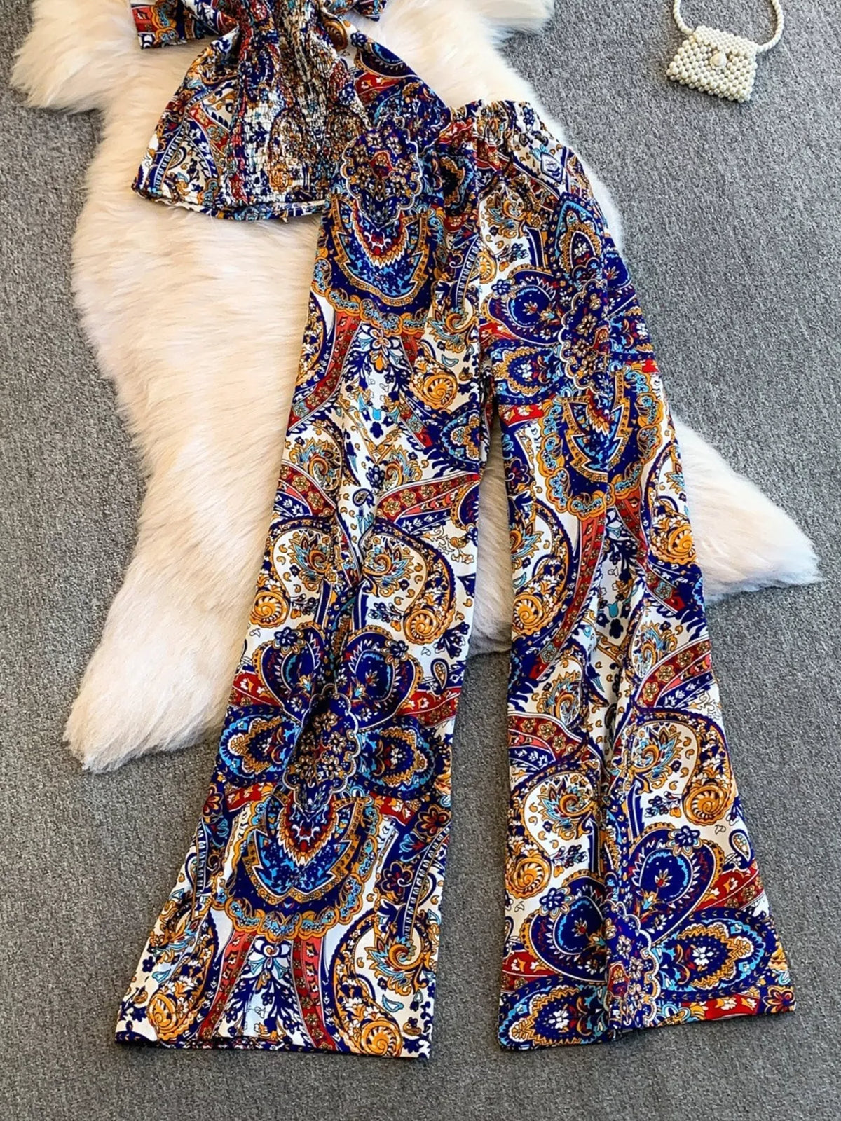Printed matching set full length alternate