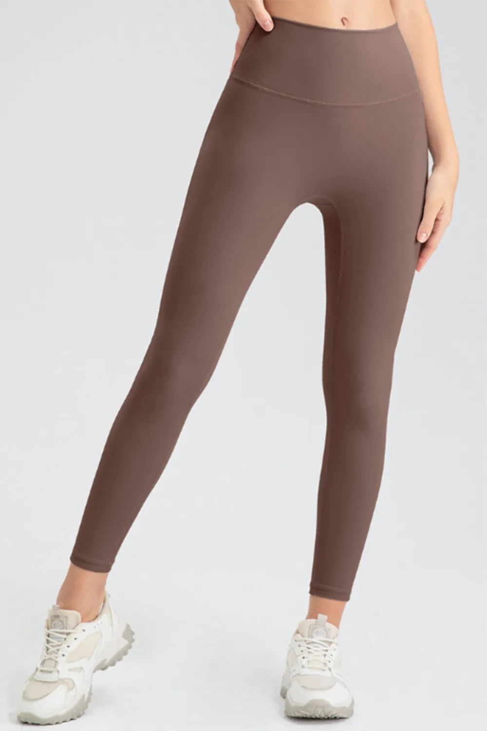 High waist pants in blush pink