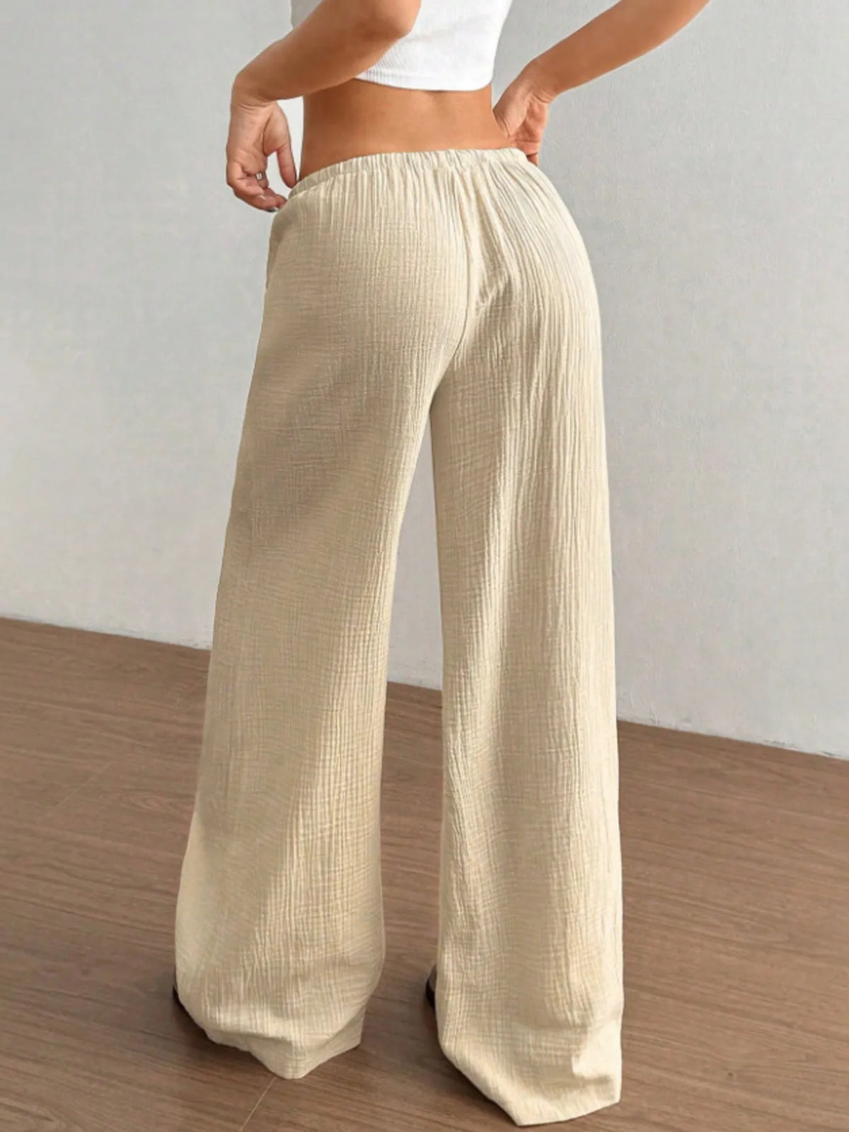 Wide Leg Casual Pants with Stretch, view 9