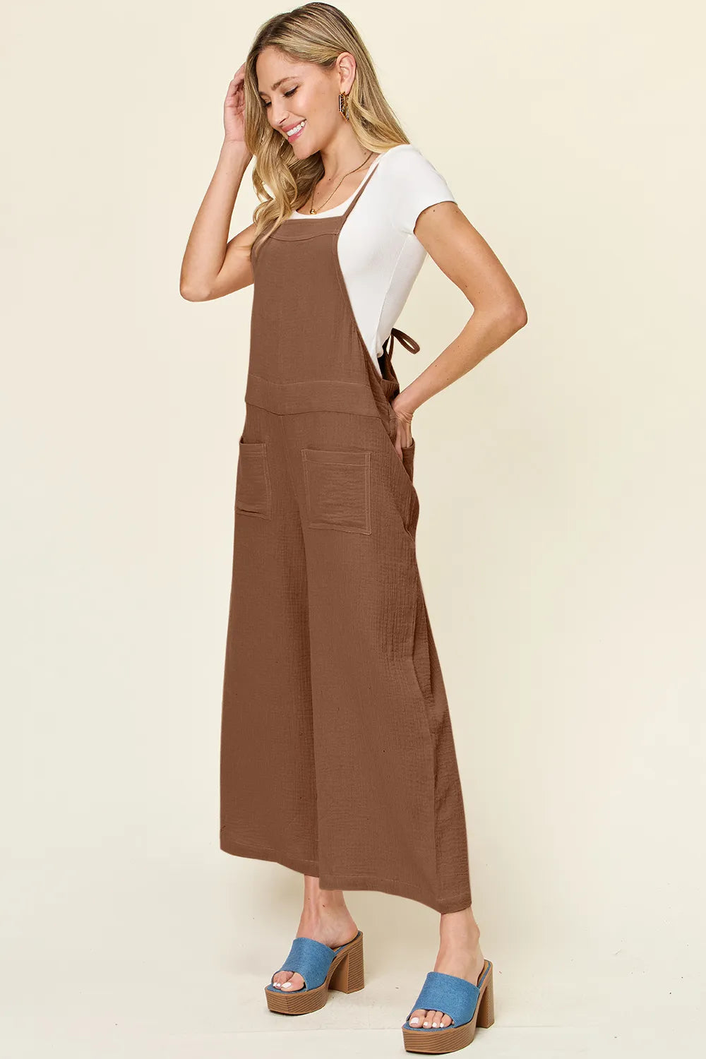 Close up of the pocket on the overall