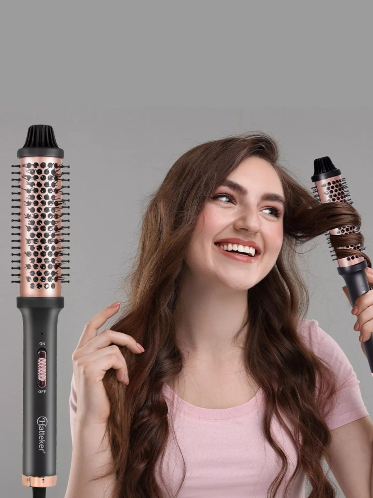 Curling iron barrel close up