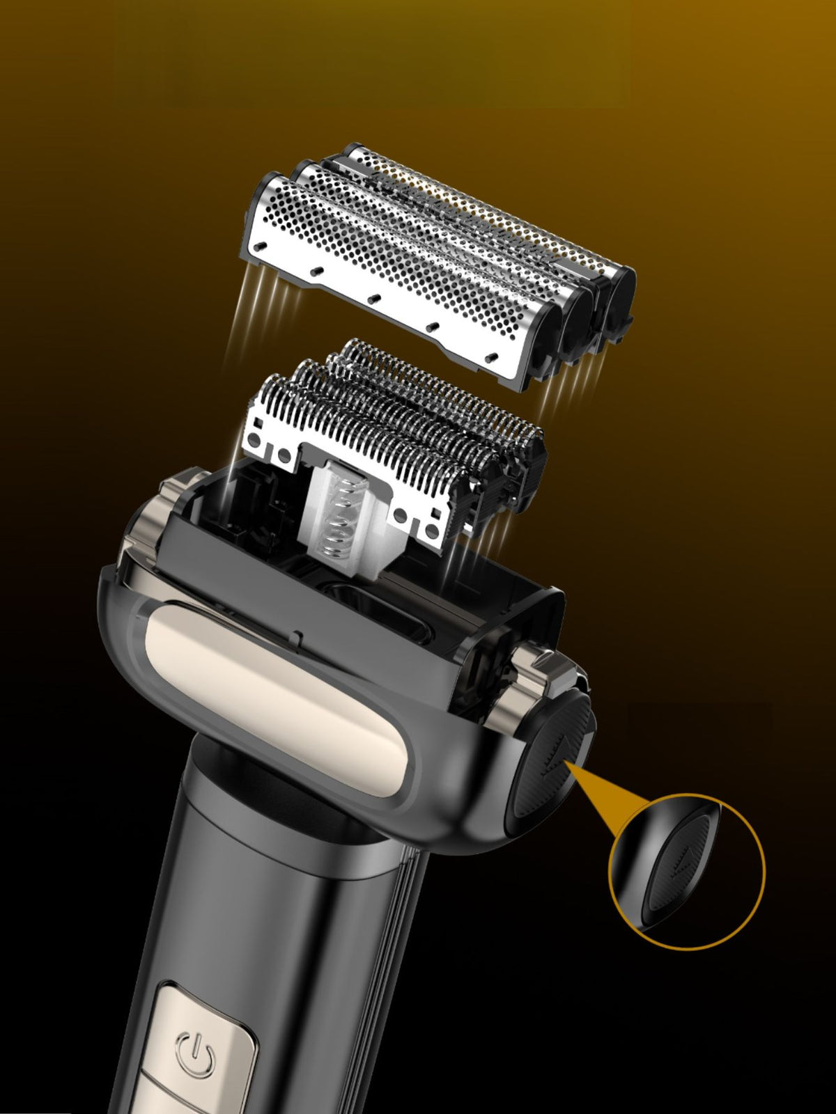 Foil shaver with cleaning brush