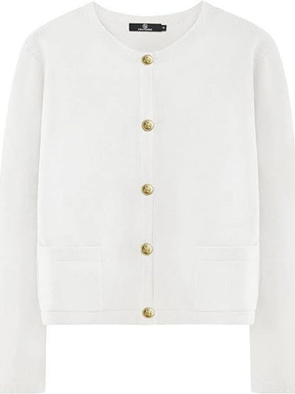 Striped Button-Up Cardigan - Fashorio