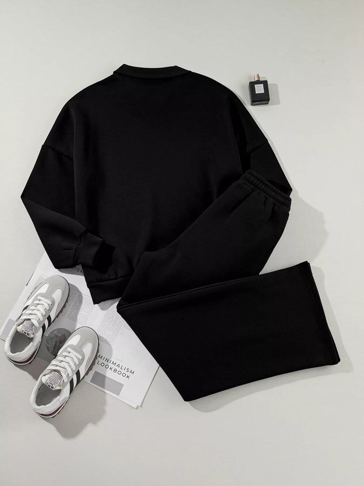 Drop Shoulder Zip Up Jacket and Drawstring Pants Active 2pcs Set view 18