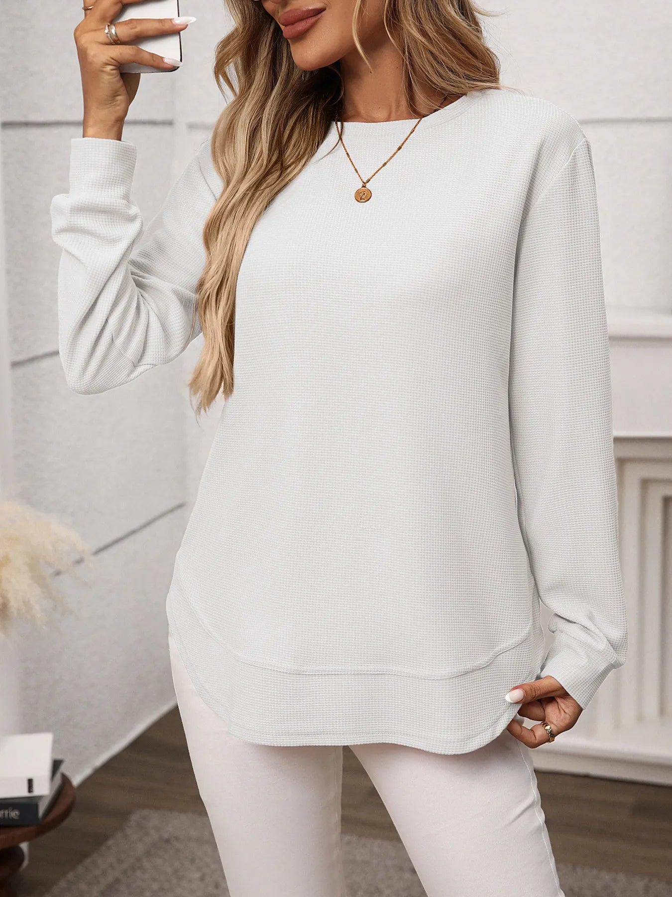 Long Sleeve Round Neck T-Shirt - Fashorio