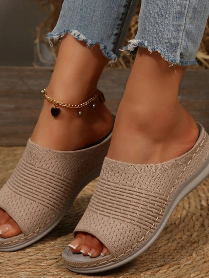 Mesh Open Toe Sandals - Fashorio