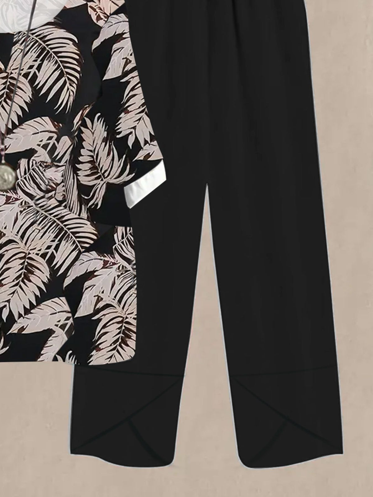 Printed half sleeve set back view