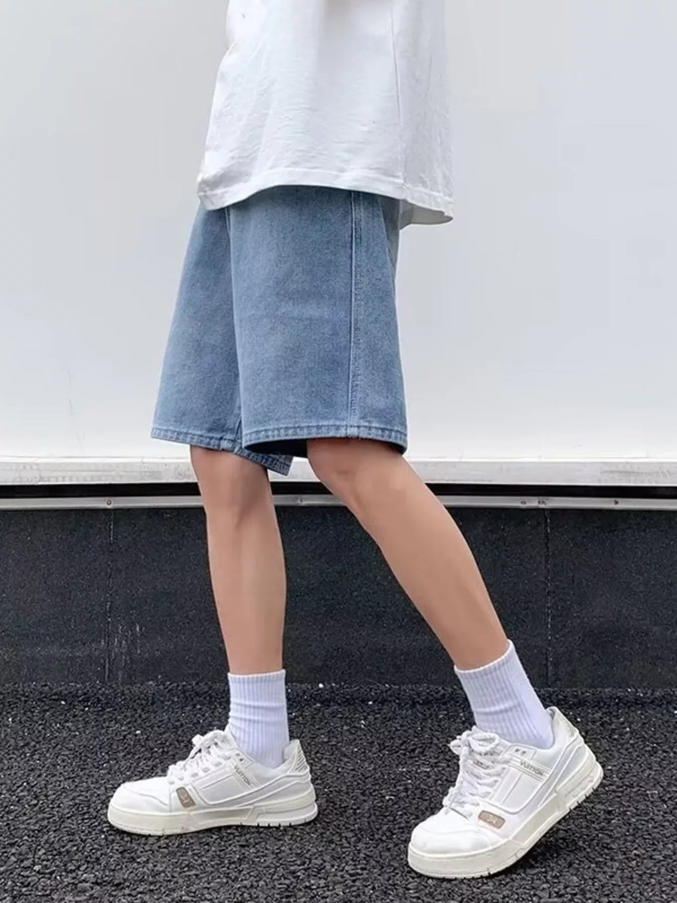 Men's Full Size Relaxed Fit Denim Shorts Plus Size - Fashorio