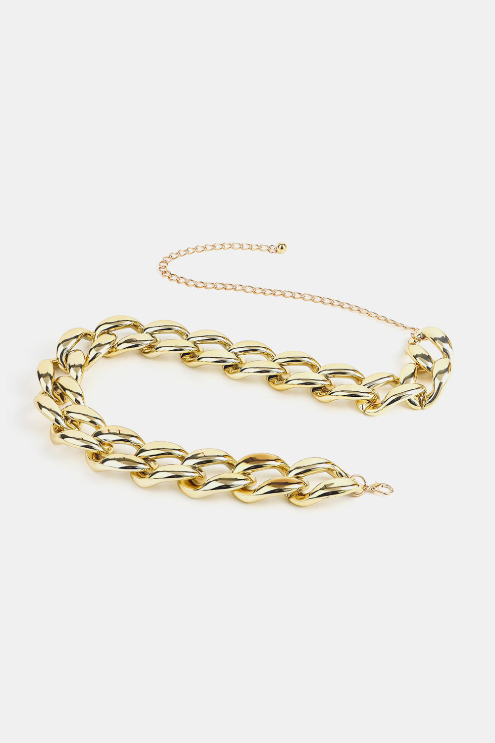 1.2" Width Acrylic Curb Chain Belt - Fashorio