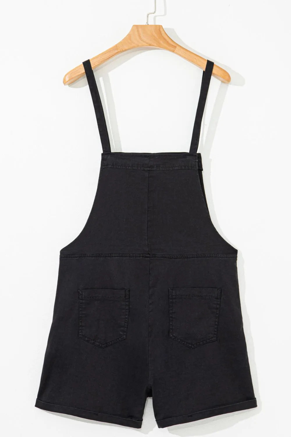 Square Neck Denim Overalls with Pockets - Fashorio