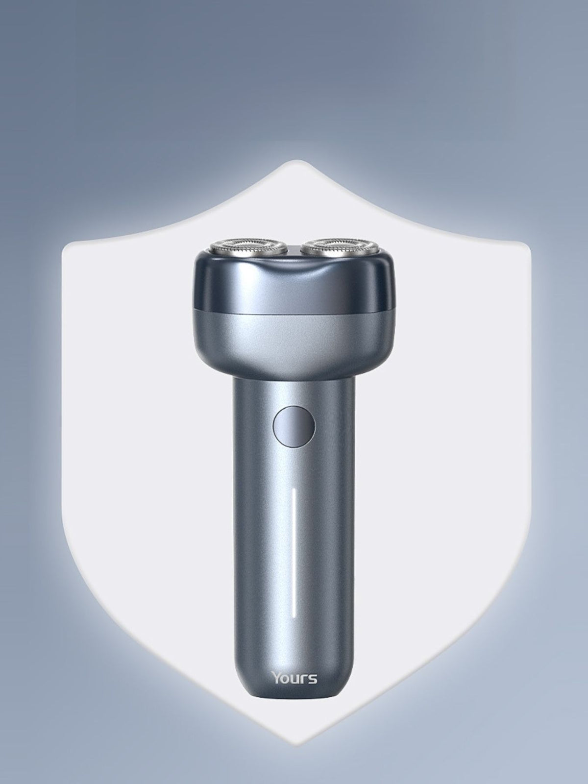 Electric shaver held in hand
