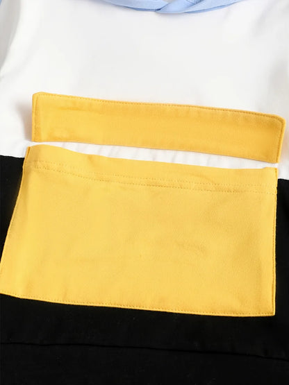 Children's Color Block Hoodie and Pants Set - Fashorio