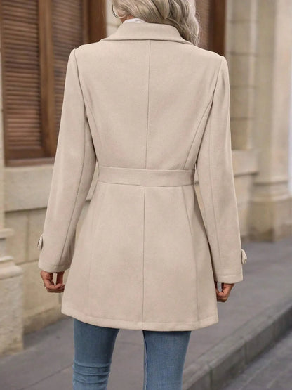 Button Up Long Sleeve Coat - Fashorio