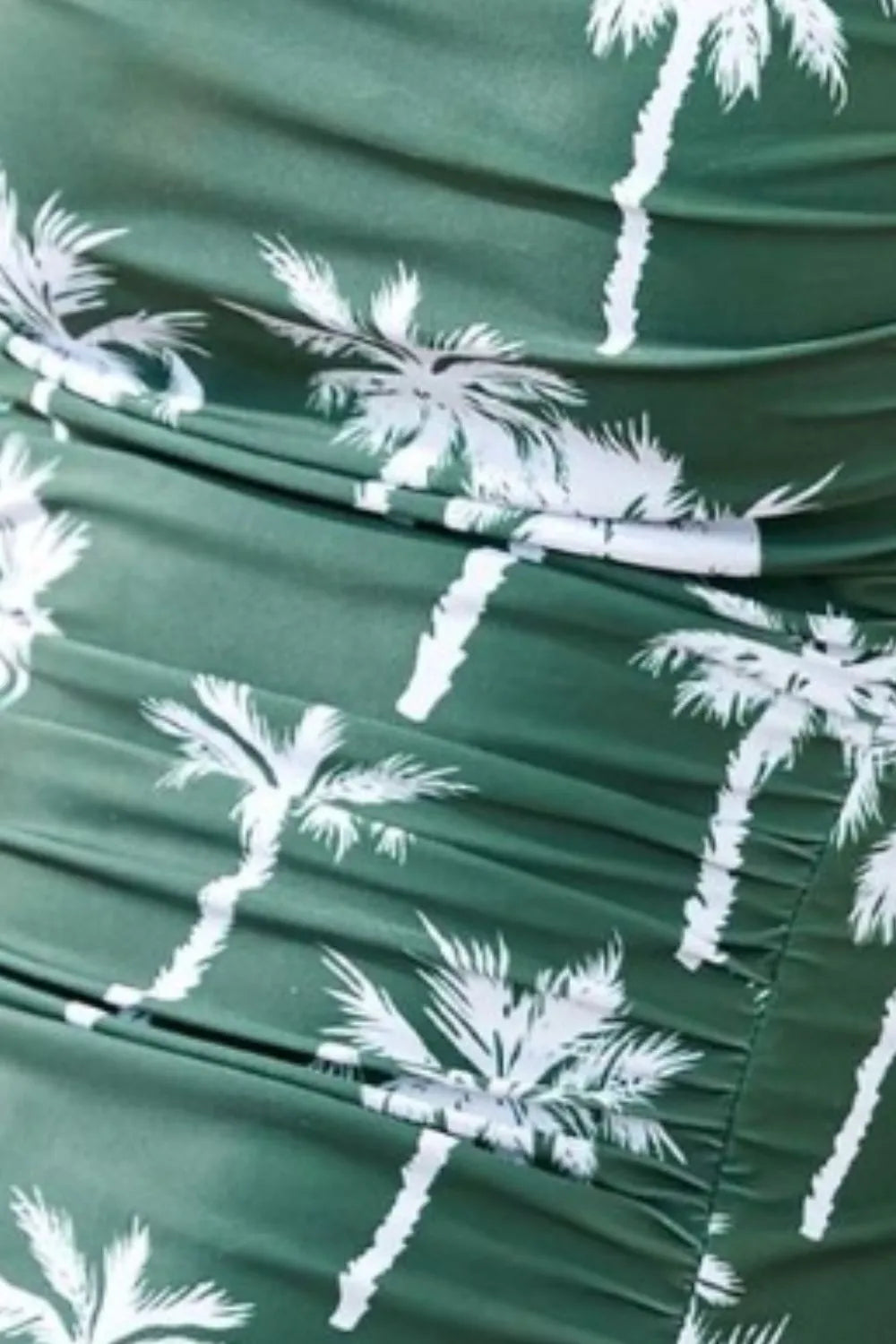 Printed Square Neck Wide Strap One-Piece Swimwear - Fashorio