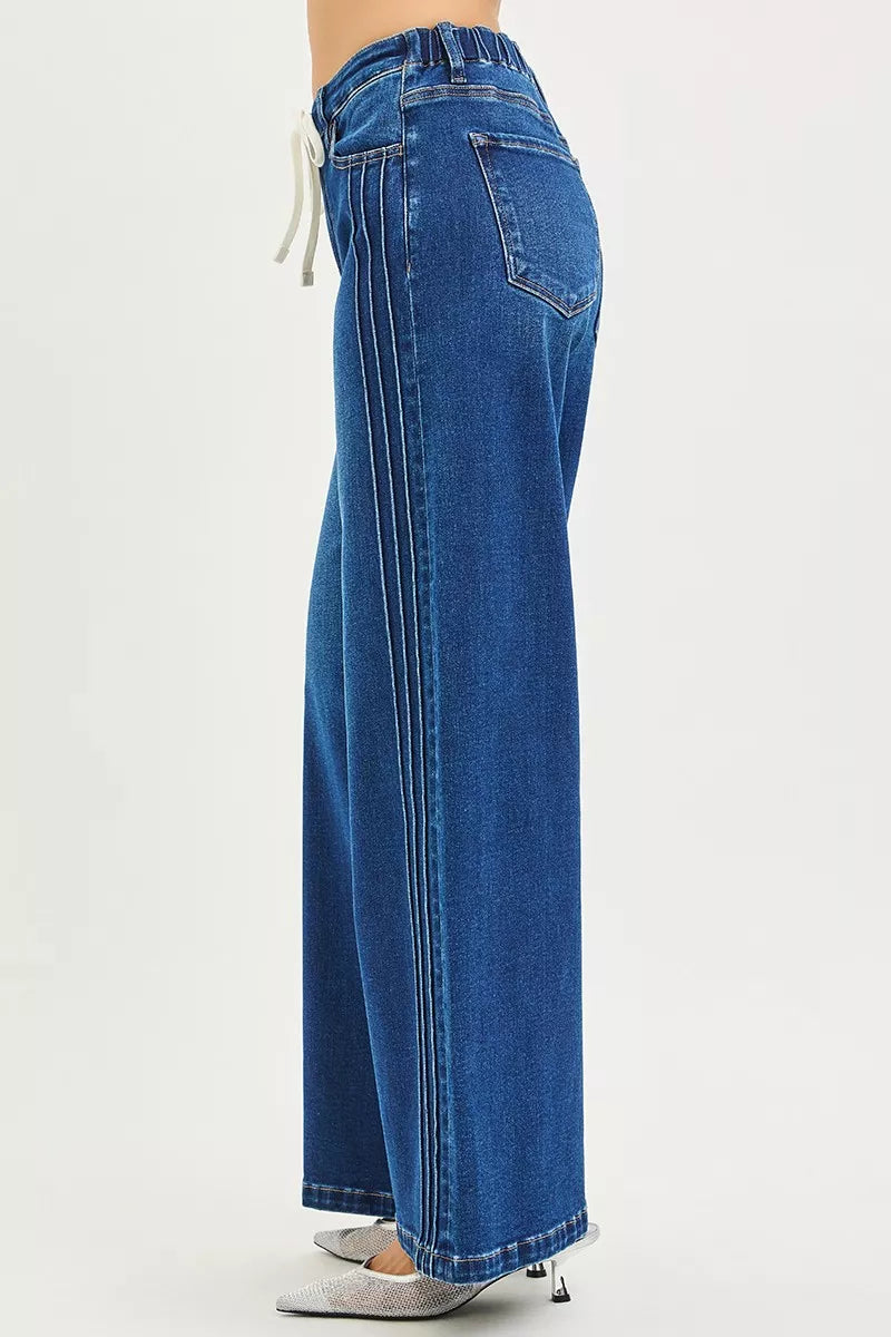 RISEN wide leg jeans back view
