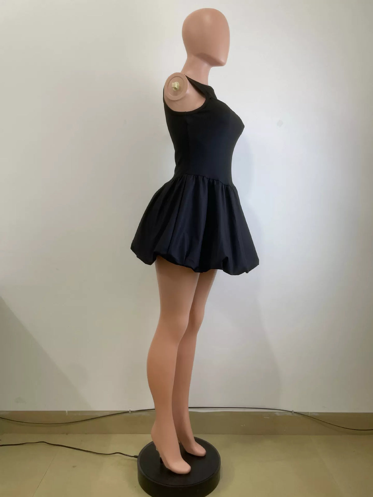 Back view of the black cutout dress