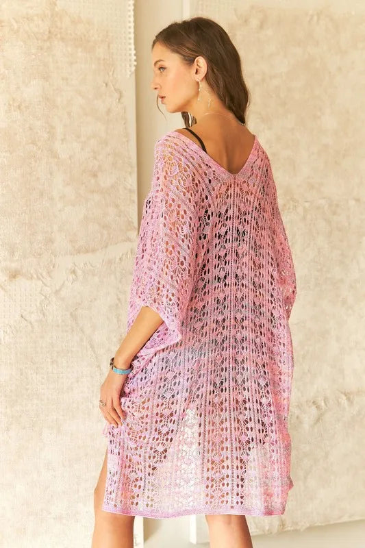 ADORA Crochet Cover Up Tunic Top - Fashorio