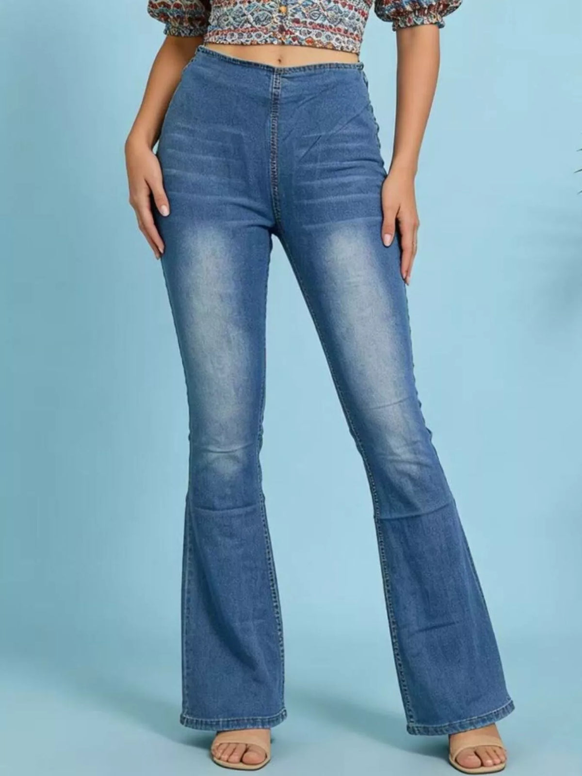 Flare jeans side profile