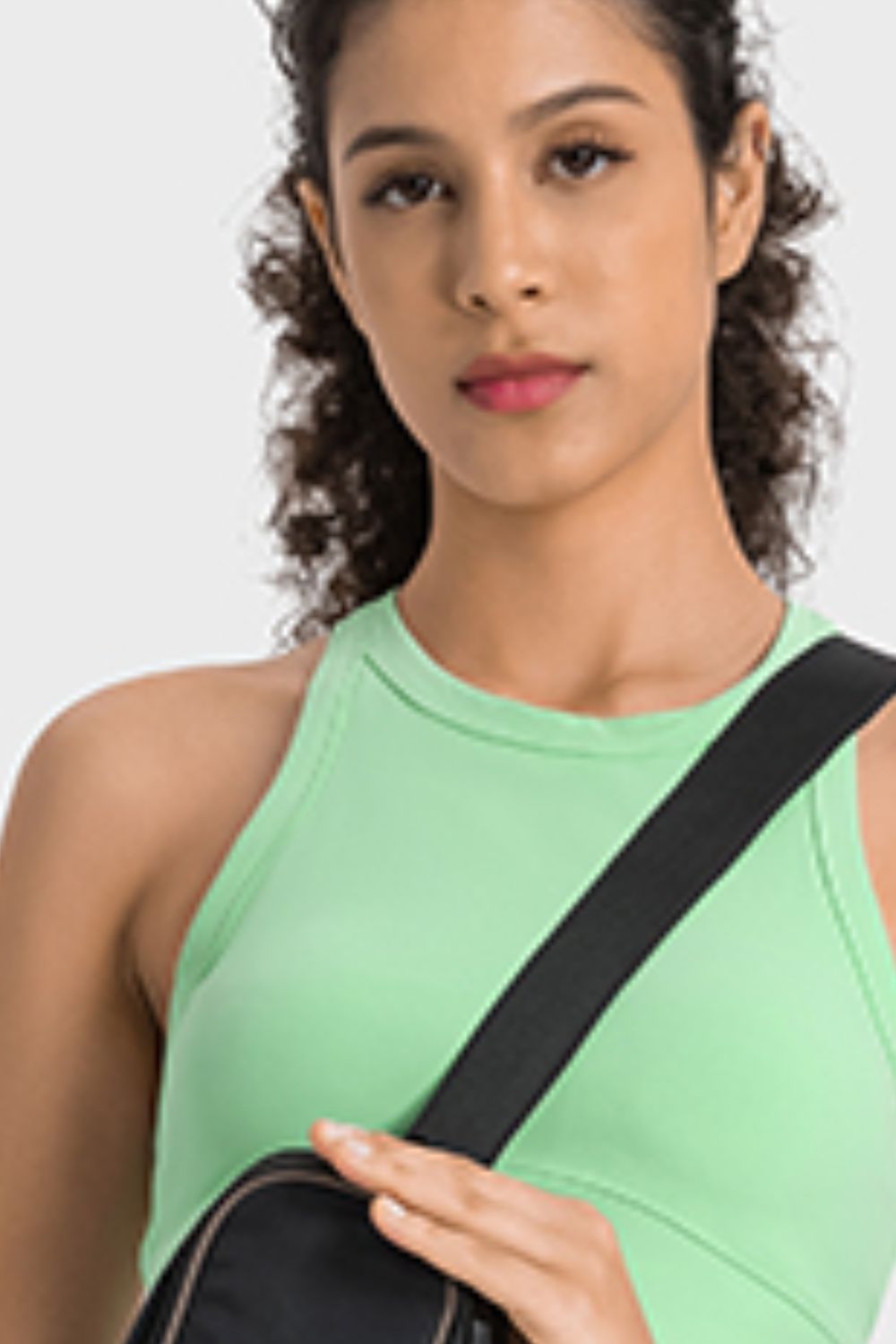 Racerback Cropped Sports Tank side view