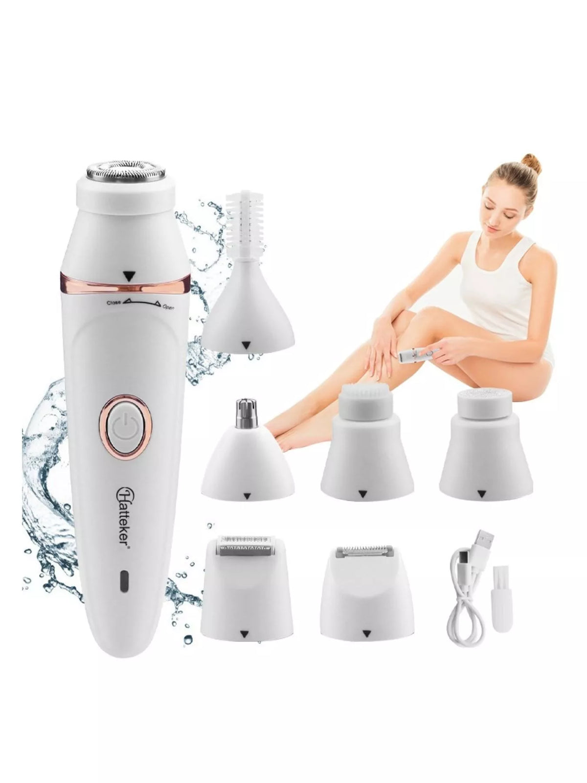 7 in 1 painless epilator package contents