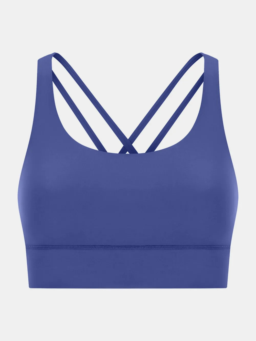 Crisscross scoop neck active tank styling view