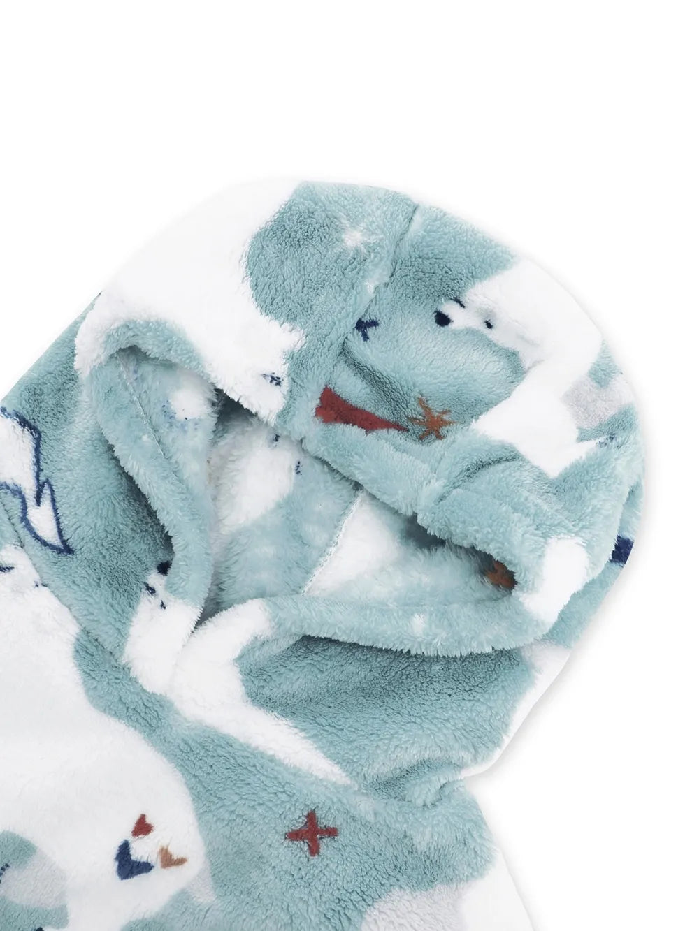 Fuzzy Pocketed Long Sleeve Hooded Lounge Dress - Fashorio