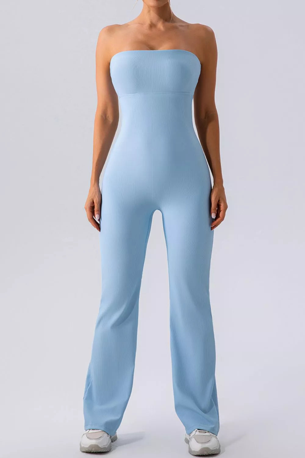 Sleeveless Straight Active Jumpsuit front view