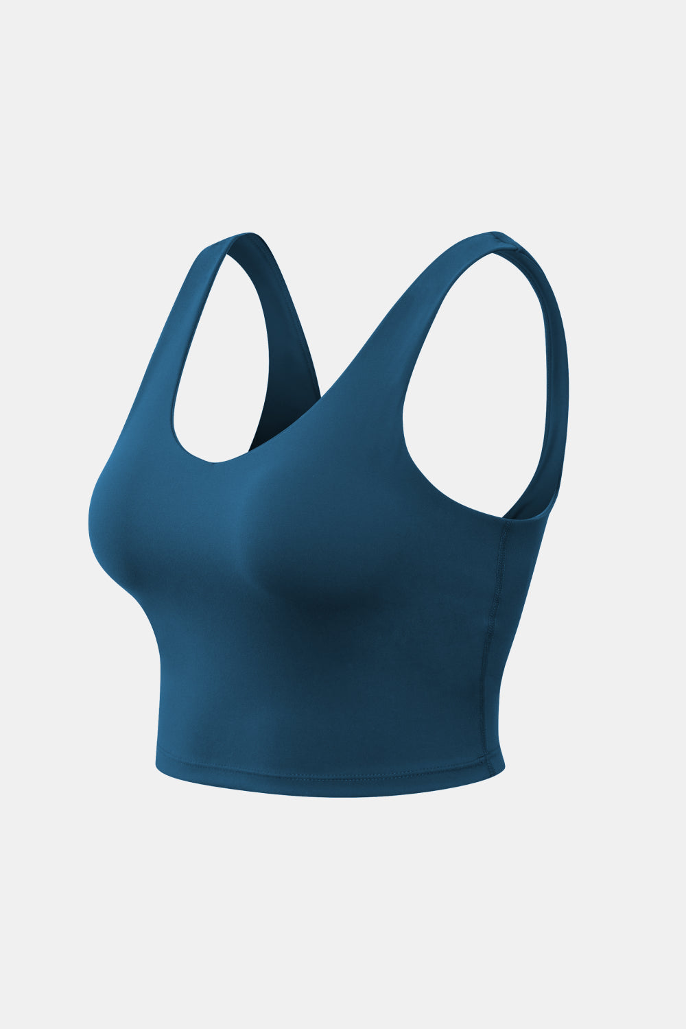 cropped scoop neck active tank full length view