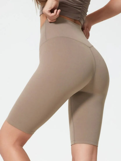 Millennia High Rise Wide Waistband Active Shorts - Fashorio