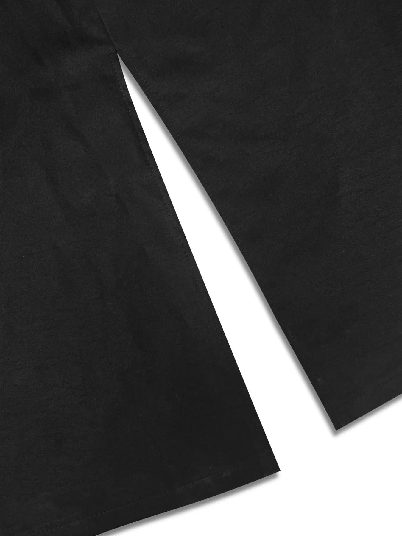 Lapel Collar Button-Front Longline Coat - Fashorio