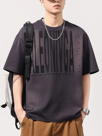 Men's Plus Size Oversized Graphic Short Sleeve T-Shirt - Fashorio