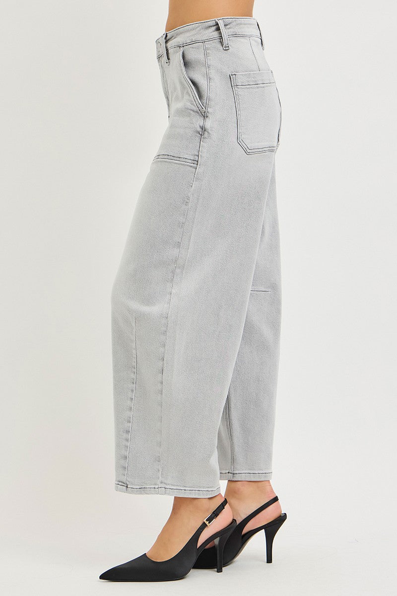 RISEN slouchy cropped jeans back view