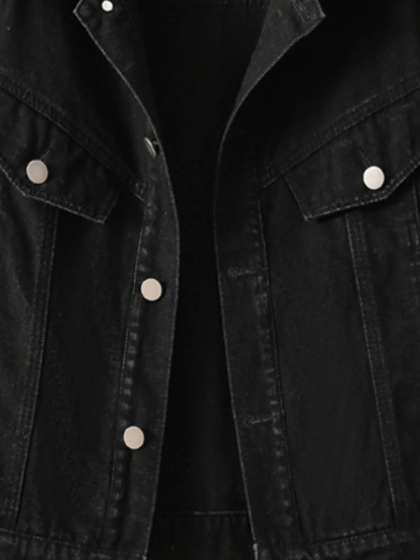 Button Up Long Sleeve Denim Jacket - Fashorio