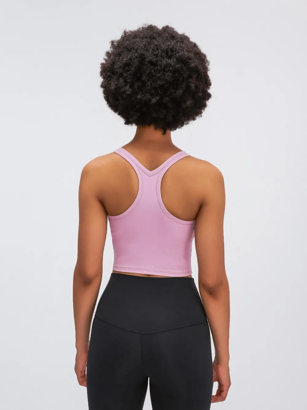 scoop neck padded active tank relaxed fit view
