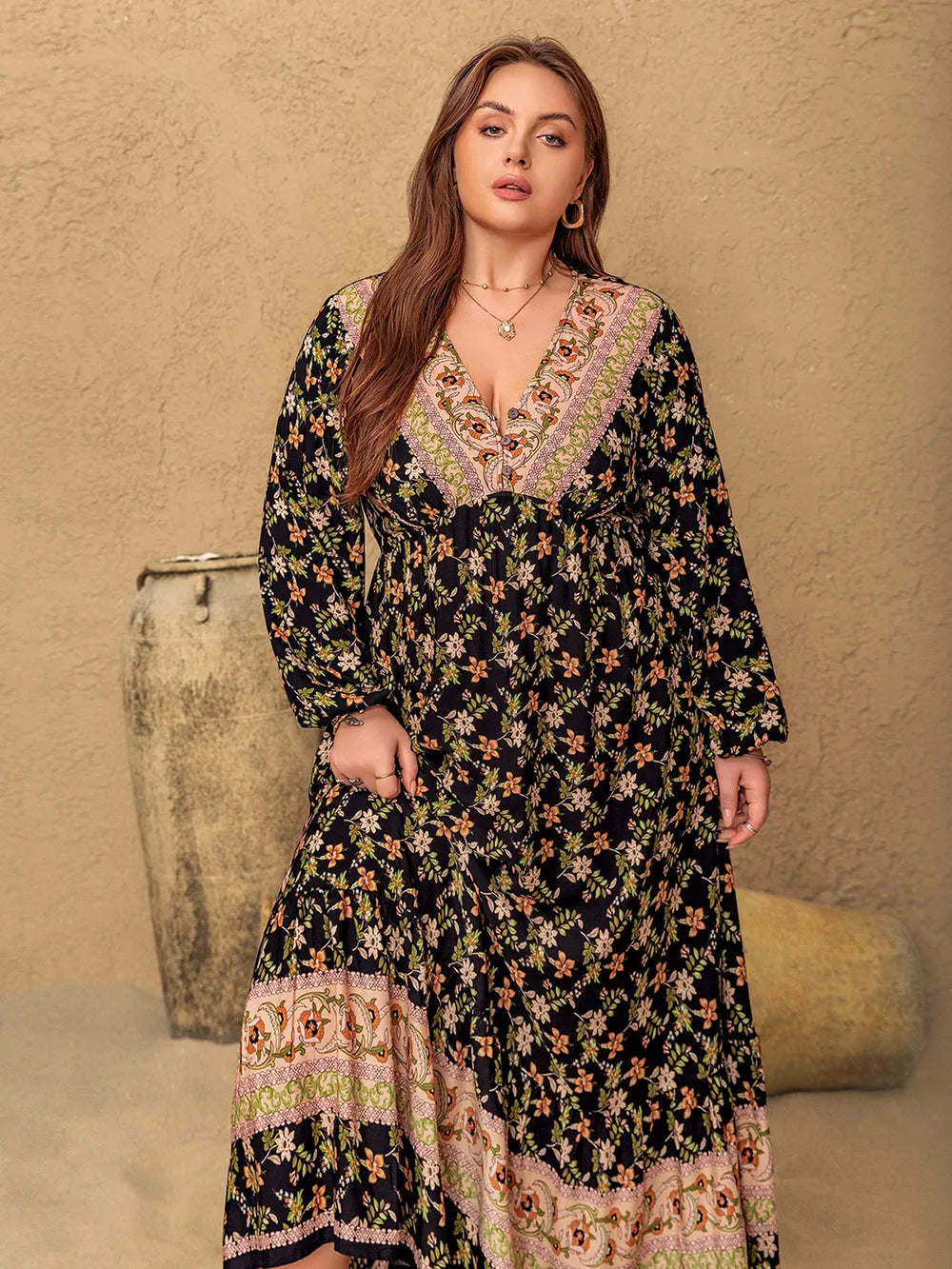 V neckline close view