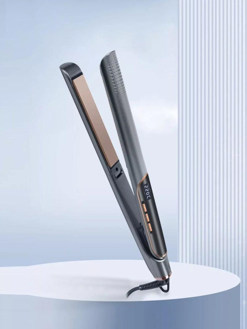 2 in 1 negative ion hair straightener in gray