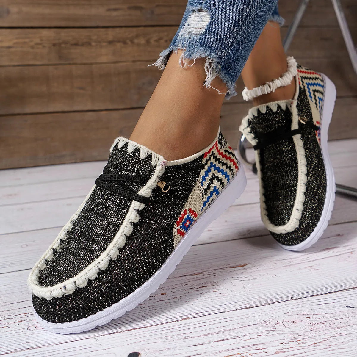 Round Toe Flats Sneakers - Fashorio