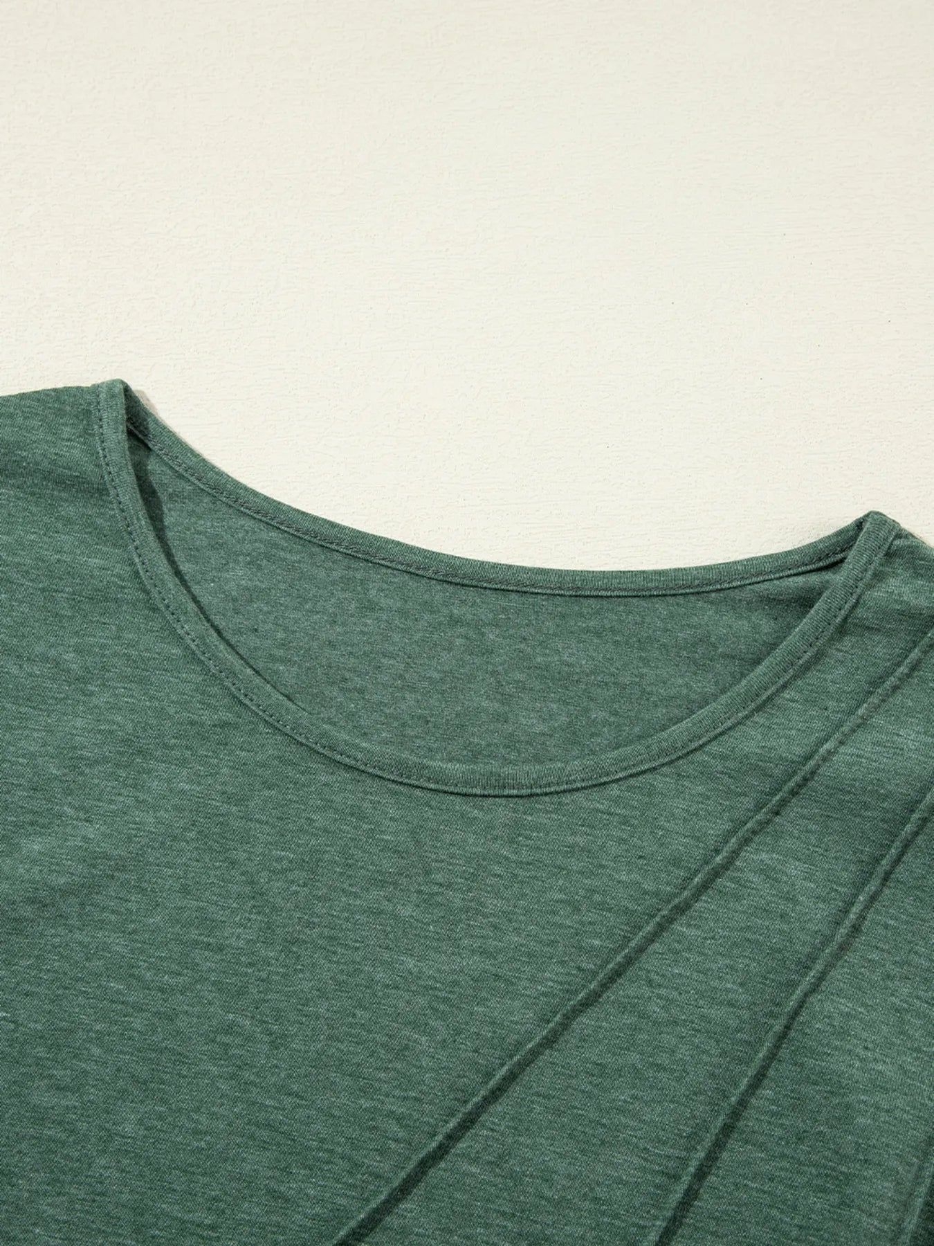 Asymmetric Seam Detail Long Sleeve Top - Fashorio