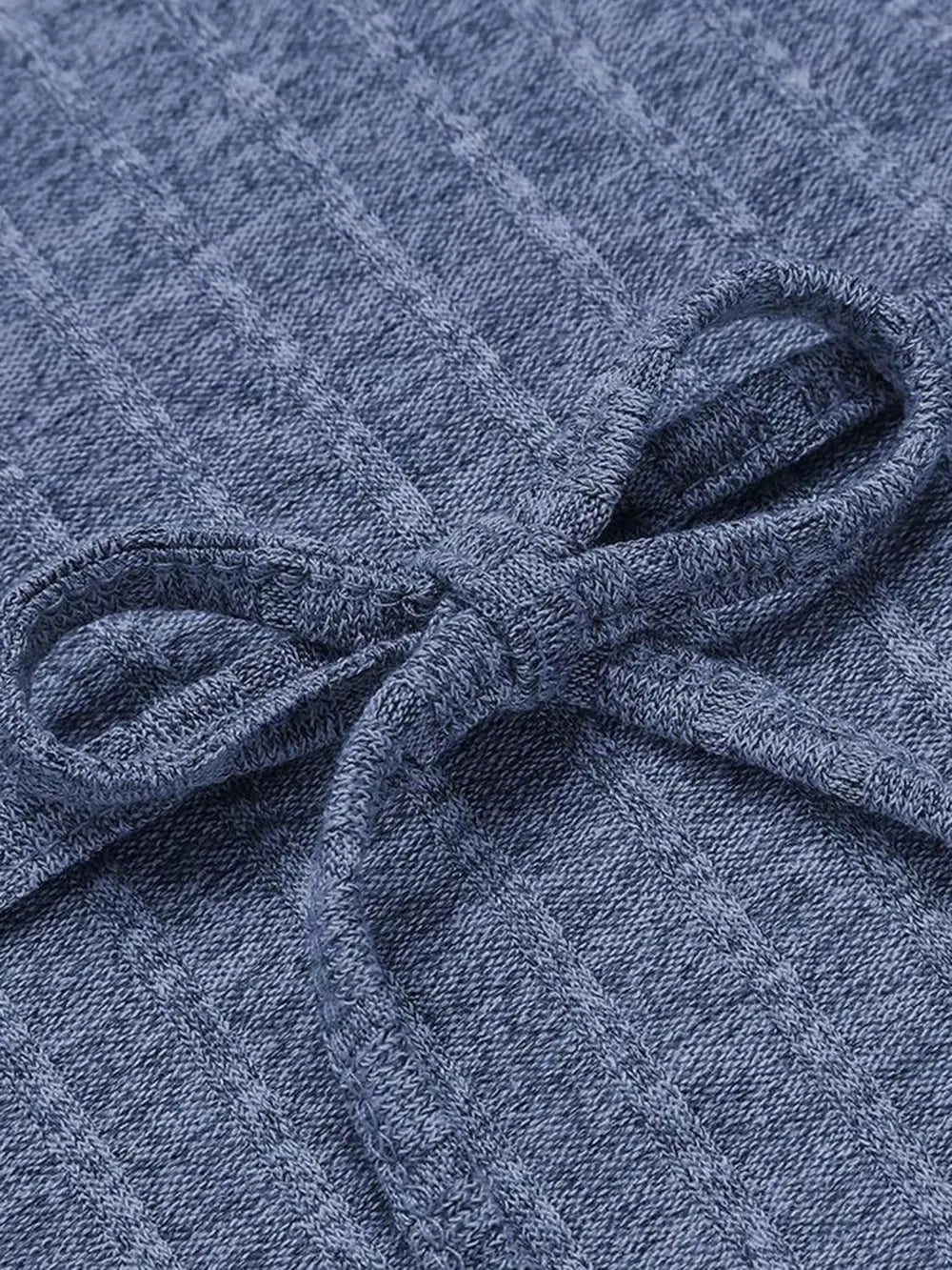 Tied Solid Lounge Nightgown with Pockets - Fashorio