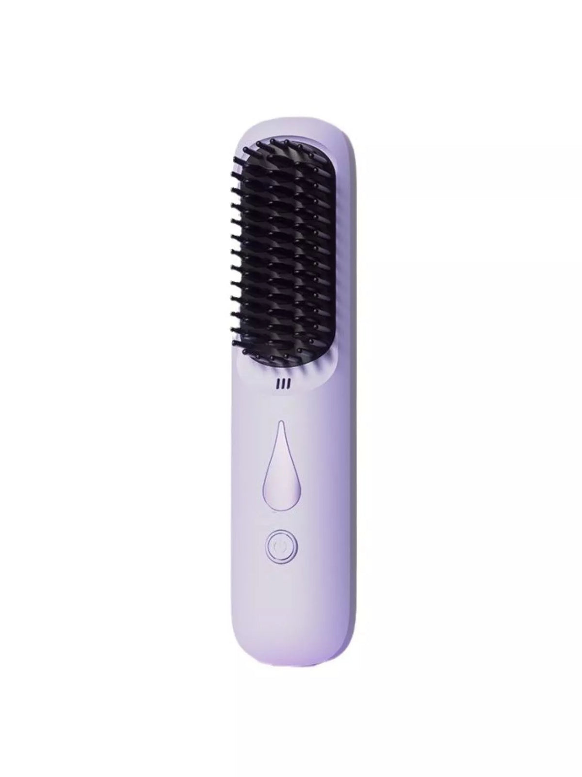 Heated comb gliding through hair